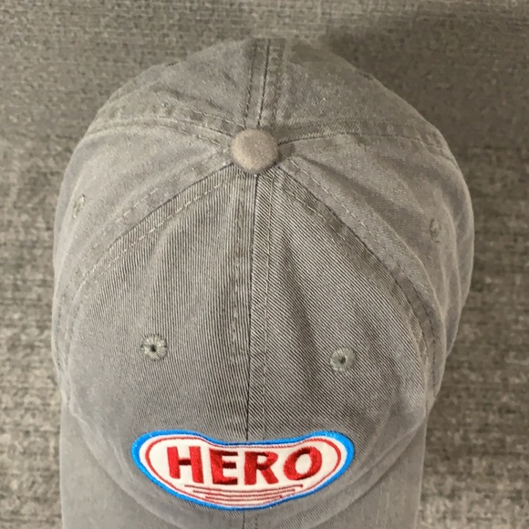 Hero OneBlood Baseball Hat Women's Adjustable Gray Embroidered Strapback Cap - Picture 5 of 12